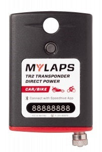 Transponder - TR2 Direct Power - 1 Year Subscription - Charge Cradle / USB Cable / Vehicle Mount - MYLAPS Car / Bike Systems - Kit