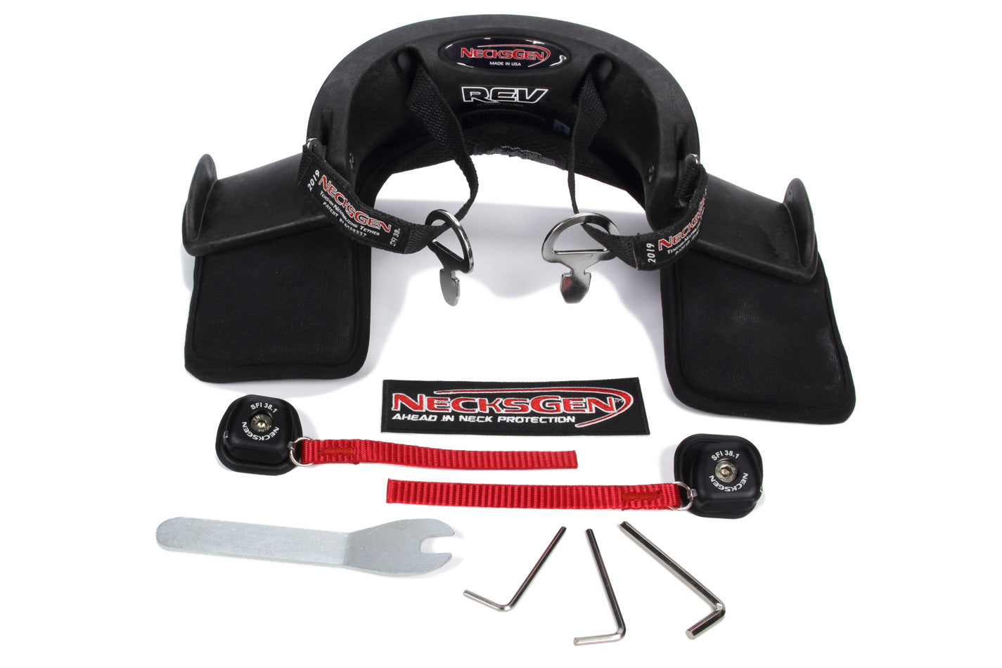 Head and Neck Support - REV - SFI 38.1 - Composite - Medium - Kit