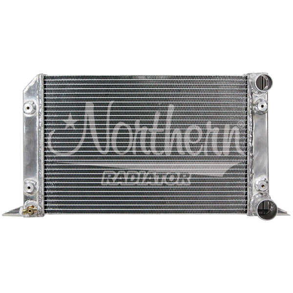 Radiator - Scirocco - 21.5 in W x 12.625 in H x 3.125 in D - Dual Pass - Passenger Side Inlet - Passenger Side Outlet - Aluminum - Natural - Each