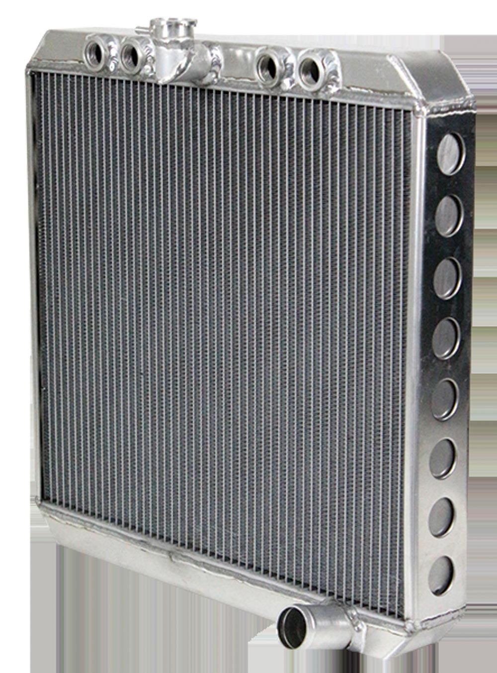Radiator - 19.875 in W x 19.75 in H x 2.75 in D - Filler Neck - Passenger Side Outlet - Aluminum - Natural - Sprint Car - Each