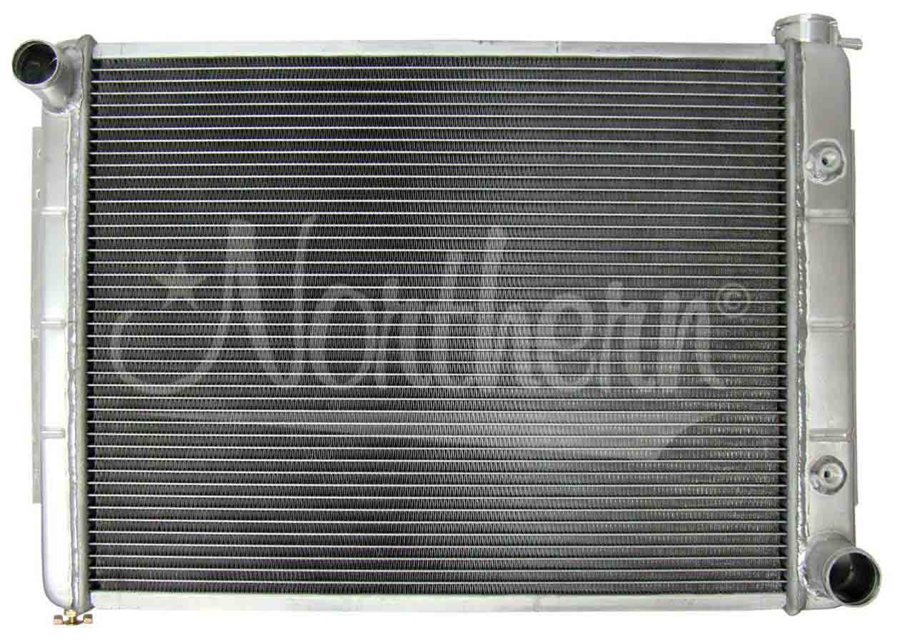 Radiator - 26.25 in W x 18.5 in H x 3.125 in D - Driver Side Inlet - Passenger Side Outlet - Aluminum - Natural - Automatic - GM 1962-70 - Each