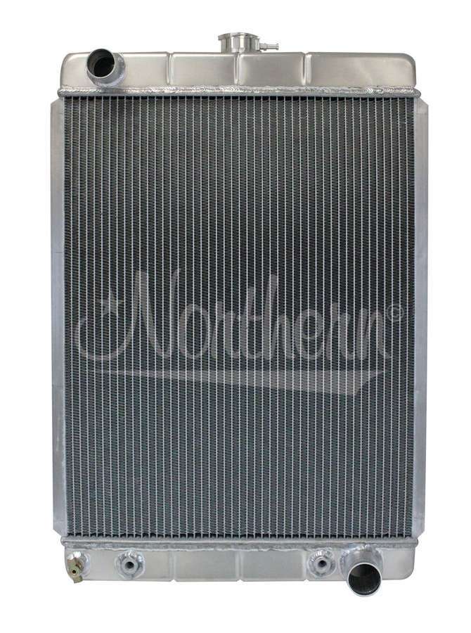Radiator - 19.75 in W x 27 in H x 3.125 in D - Driver Side Inlet - Passenger Side Outlet - Aluminum - Natural - Each