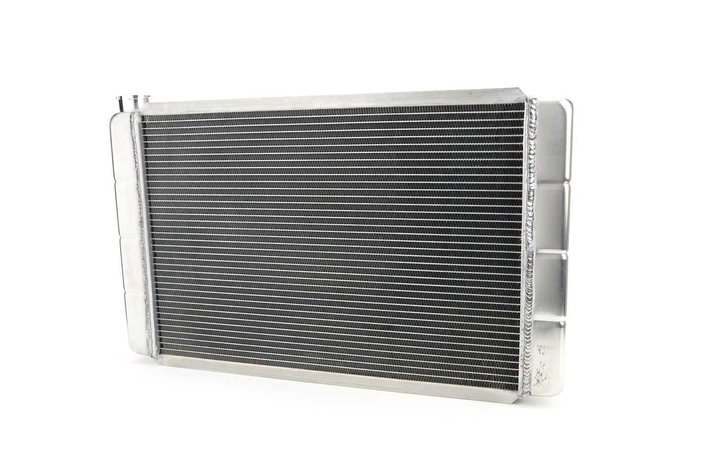 Radiator - Race Pro - 27.125 in W x 16.5 in H x 3.125 in D - Driver Side Inlet - Passenger Side Outlet - Aluminum - Natural - Universal - Each