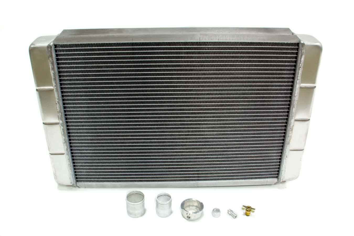 Radiator - 25.438 in W x 16.5 in H x 3.125 in D - Weld-On Side Inlet - Weld-On Side Outlet - Aluminum - Natural - Each