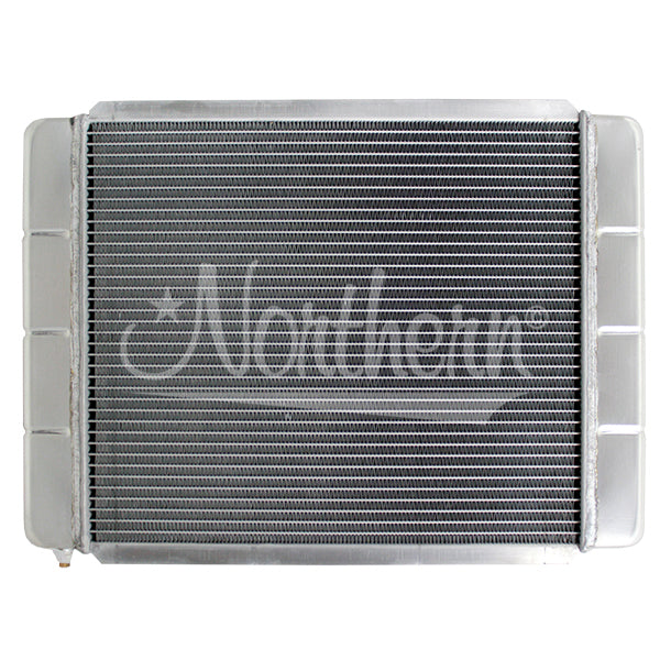 Radiator - Custom - 21.875 in W x 16.5 in H x 3.25 in D - Weld-On Inlet - Weld-On Outlet - Aluminum - Natural - Kit