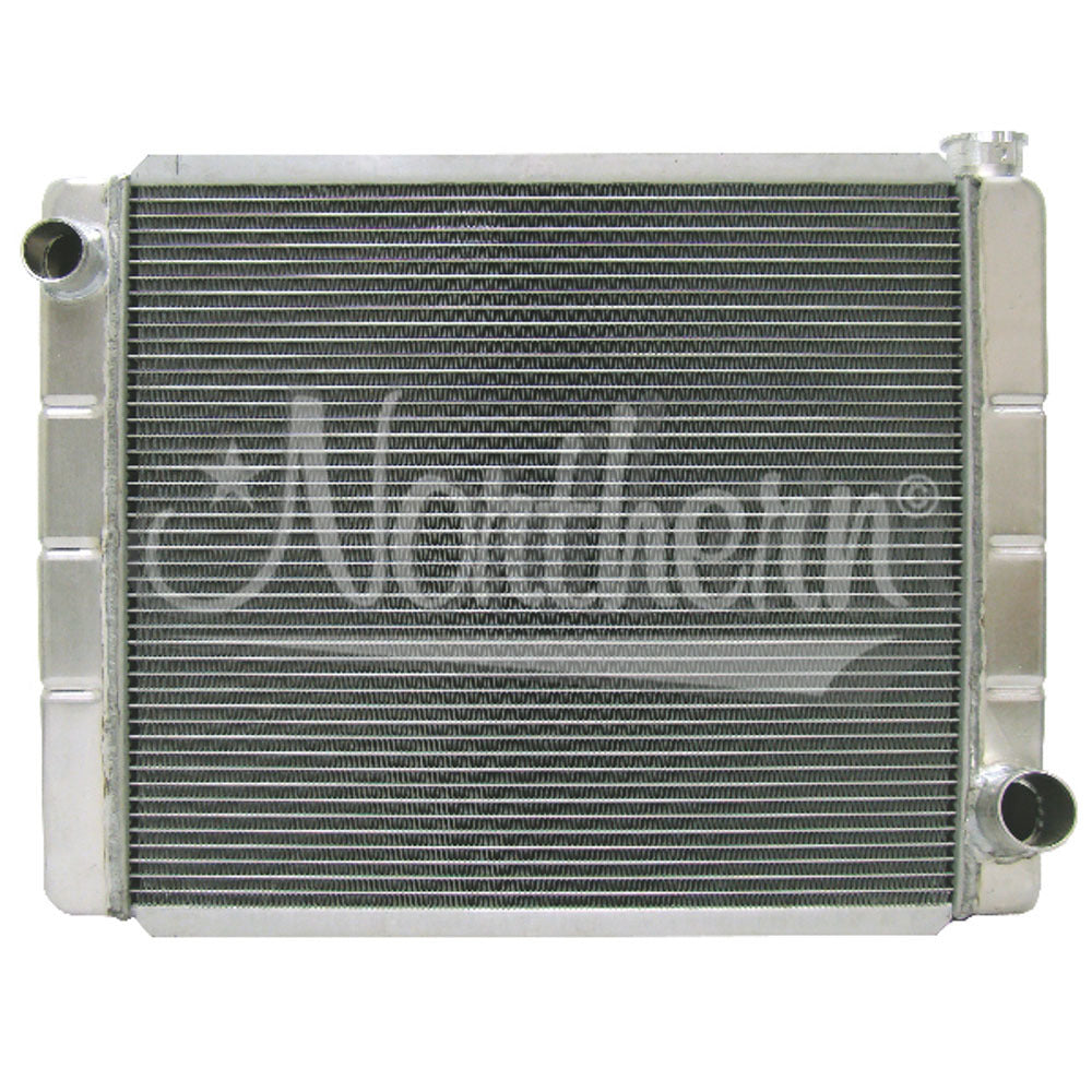 Radiator - Race Pro - 25.375 in W x 19.625 in H x 3.125 in D - Driver Side Inlet - Passenger Side Outlet - Aluminum - Natural - Each