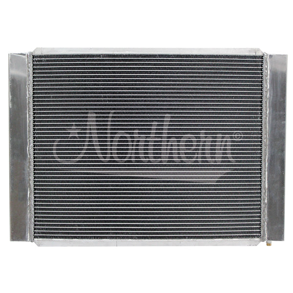 Radiator - Custom - 27.25 in W x 19.625 in H x 4.25 in D - Weld-On Inlet - Weld-On Outlet - Aluminum - Natural - Kit