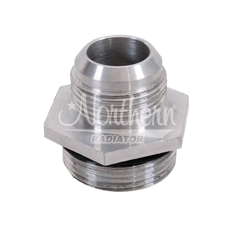 Fitting - Radiator Inlet - Straight - 16 AN Male to 1-5/8 in Male O-Ring - Aluminum - Clear Anodized - Each