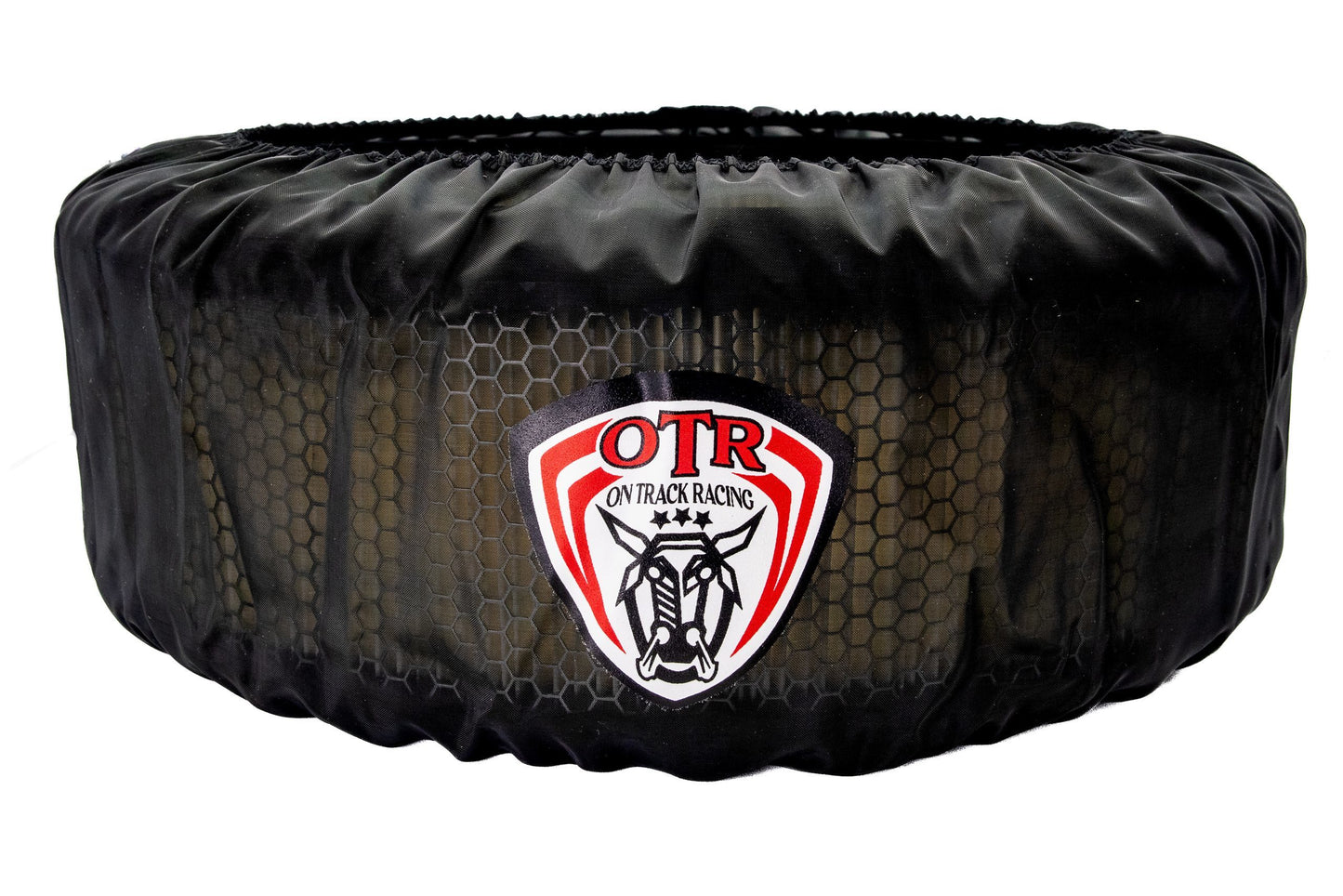 Air Filter Wrap - Round - 14 in Diameter - 4 in Tall - OTR Logo - Polyester - Black - Each