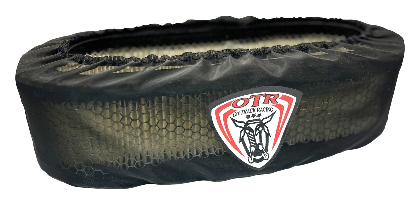 Air Filter Wrap - Round - 13 in L x 3.2 in W - OTR Logo - Polyester - Black - Each