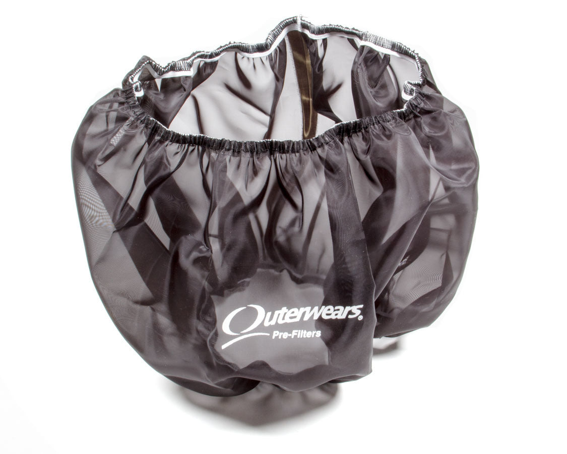 Air Filter Wrap - Pre Filter - Round - 15 in Diameter - 6 in Tall - Top - Outerwears Logo - Polyester - Black - Each