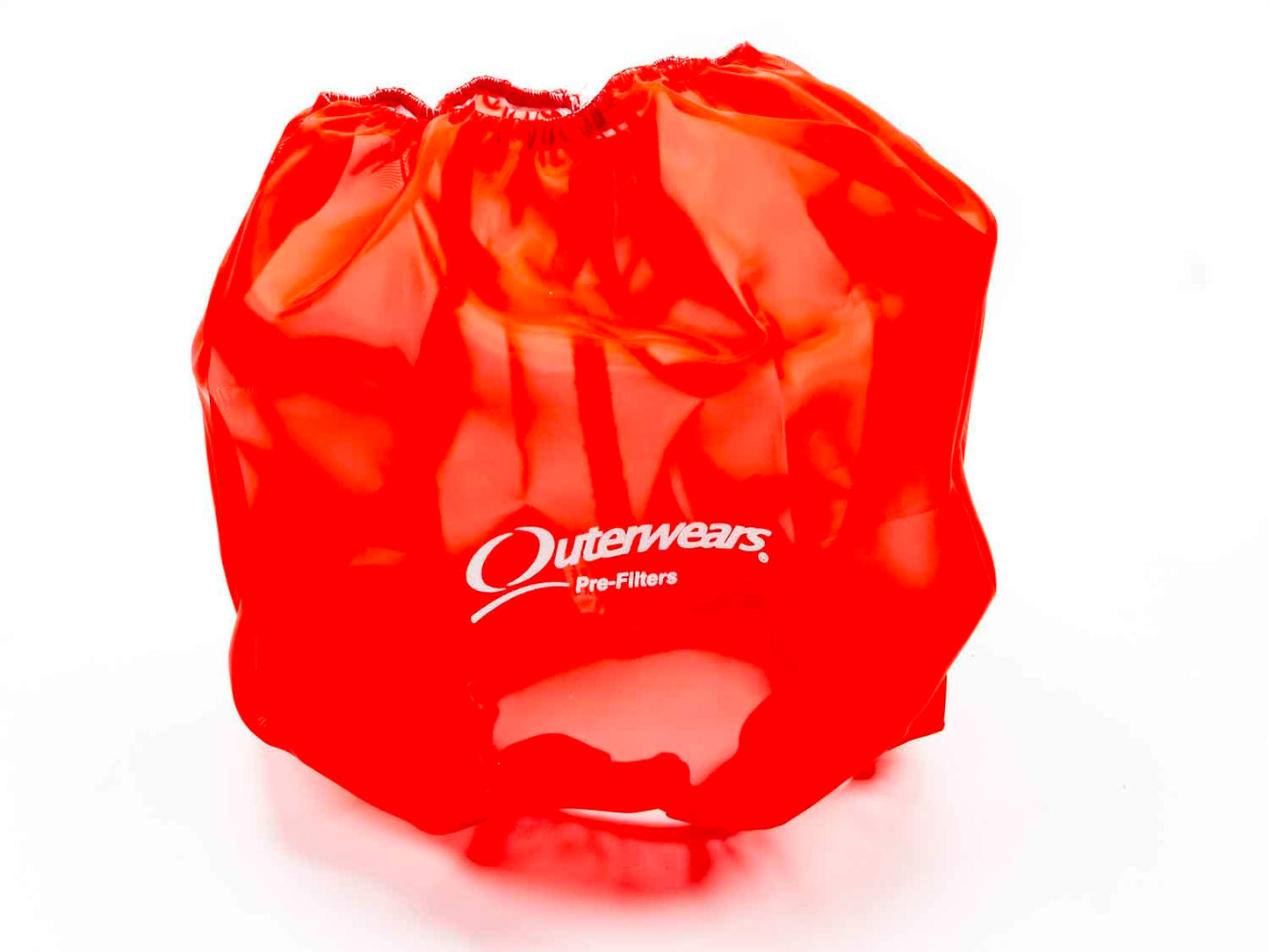 Air Filter Wrap - Pre Filter - Round - 10.5 in Diameter - 10.5 in Tall - Water Repellent - Outerwears Logo - Polyester - Red - Each