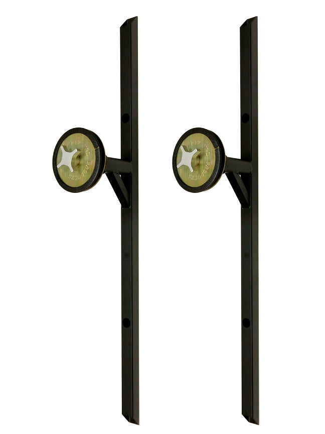 Tire / Wheel Wall Mount - Telescoping - Hardware Included - Steel - Black Powder Coat - Pair