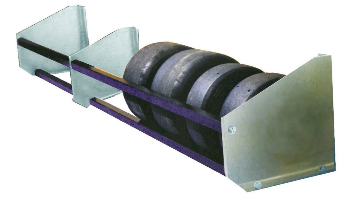Tire Rack - Wall Mount - Telescoping - Aluminum / Steel - Black Powder Coat / Natural - Kart Tires - Each