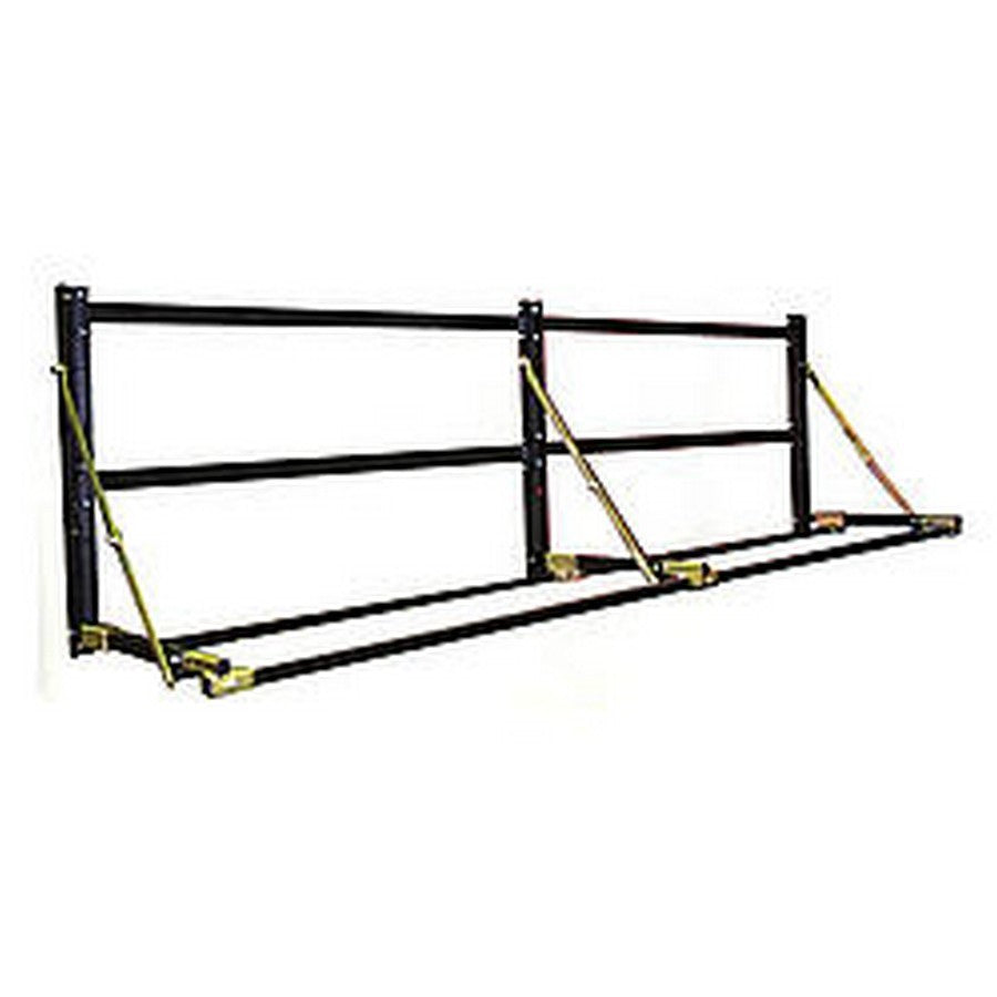 Tire Rack - Wall Mount - Adjustable - 64 in Wide - Aluminum / Steel - Black Powder Coat / Natural - Each