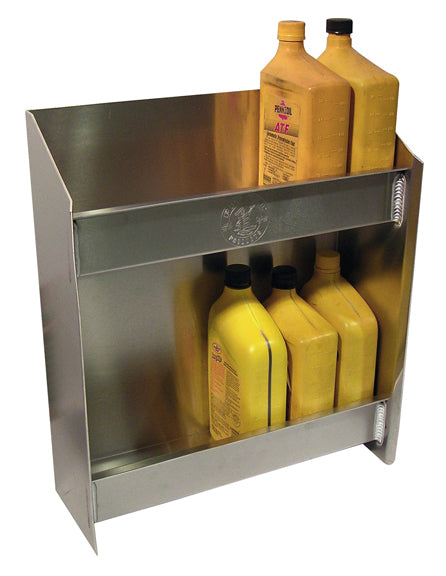 Oil Shelf - Wall Mount - 2 Shelf - 16 x 18 x 5.5 in - Aluminum - Natural - Each