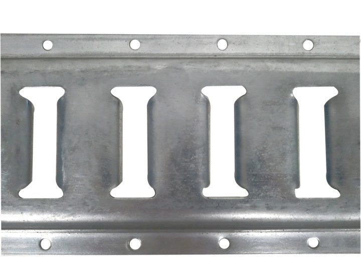 Trailer Track - E Track - Horizontal - 60 in Long - Steel - Zinc Oxide - Each