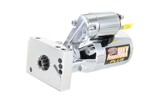 Starter - PowerMAX Plus - 3.75:1 Gear Reduction - Chrome - 153 / 168 Tooth Flywheel - Hitachi-Style - Straight Bolt - Chevy V8 - Each