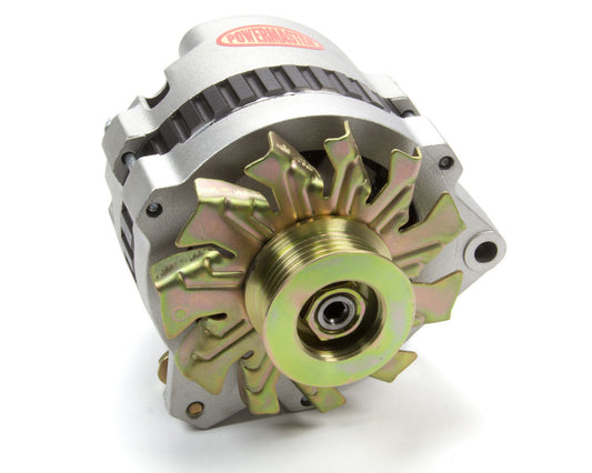 Alternator - CS130 - 140 amps - 12V - 1-Wire / 3-Wire - 6-Rib Serpentine Pulley - Left Offset - Aluminum Case - Natural - GM - Each