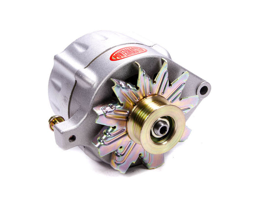 Alternator - Ford Style Race - Smooth - 100 amps - 12V - 1-Wire - 6-Rib Serpentine Pulley - Aluminum Case - Natural - Ford - Each