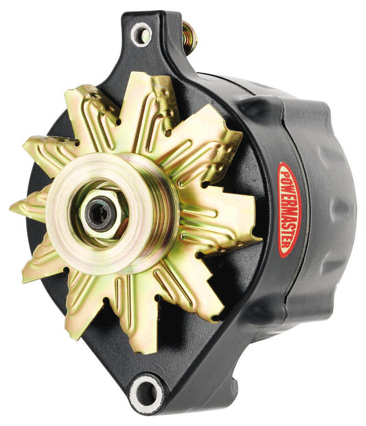 Alternator - Ford Style Race - Smooth - 100 amps - 12V - 1-Wire - 6-Rib Serpentine Pulley - Aluminum Case - Black Powder Coat - Ford - Each