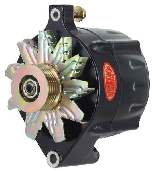 Alternator - Ford Style Race - Smooth - XS Volt - 100 amps - 12V / 16V - 1-Wire - 6-Rib Serpentine - Aluminum Case - Black Paint - Ford - Each