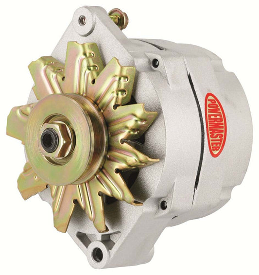Alternator - GM Style Race - 12SI - 100 amps - 12V - 1-Wire / 3-Wire - Single V-Belt Pulley - Straight Mount - Aluminum Case - Natural - GM - Each