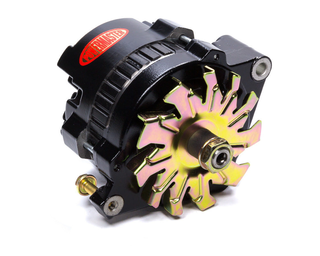 Alternator - GM Style Race - CS121 - 100 amps - 16V - 1-Wire - No Pulley - Aluminum Case - Black Powder Coat - Rear Post Battery - GM - Each
