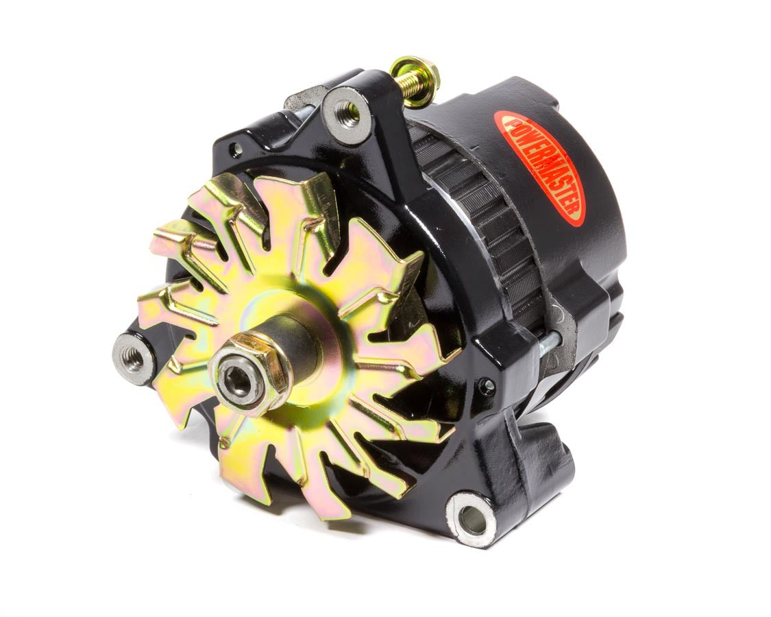 Alternator - GM Style Race - CS121 Race - 100 amps - 12V - 1-Wire - No Pulley - Aluminum Case - Black Powder Coat - GM - Each