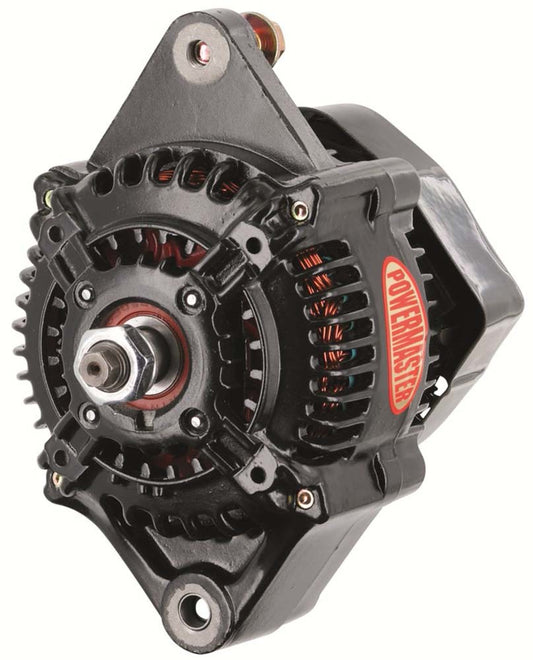 Alternator - Denso Style Race - Denso 110 mm - 100 amps - 16V - 1-Wire - No Pulley - Aluminum Case - Black Powder Coat - Denso Style - Each