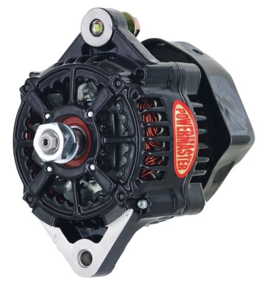 Alternator - Denso Style Race - Denso 100 mm - 75 amps - 12V - 1-Wire - No Pulley - Aluminum Case - Black Powder Coat - Denso Style - Each