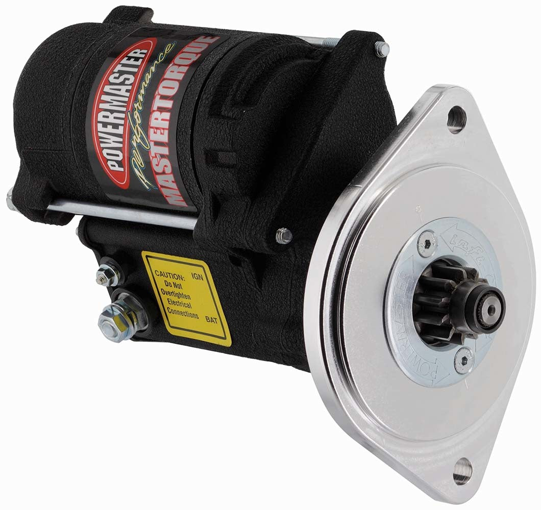 Starter - Master Torque - 3.25:1 Gear Reduction - Black - 157 / 164 Tooth Flywheel - 3/4 in Depth - Straight Bolt - Small Block Ford - Each