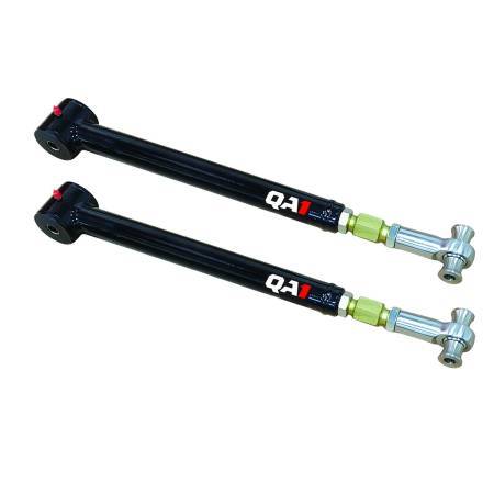 Trailing Arm - Rear - Lower - Tubular - Greasable - Polyurethane Bushings - Steel - Black Powder Coat - GM B-Body 1971-96 - Pair