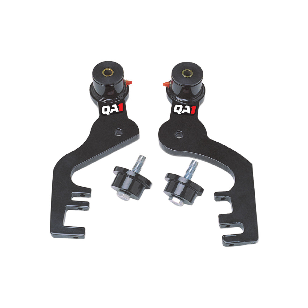 Traction Bars - Anti-Hop - Bolt-On - Graphite / Polyurethane Bushings - Steel - Black Powder Coat - GM A-Body 1964-72 - Pair