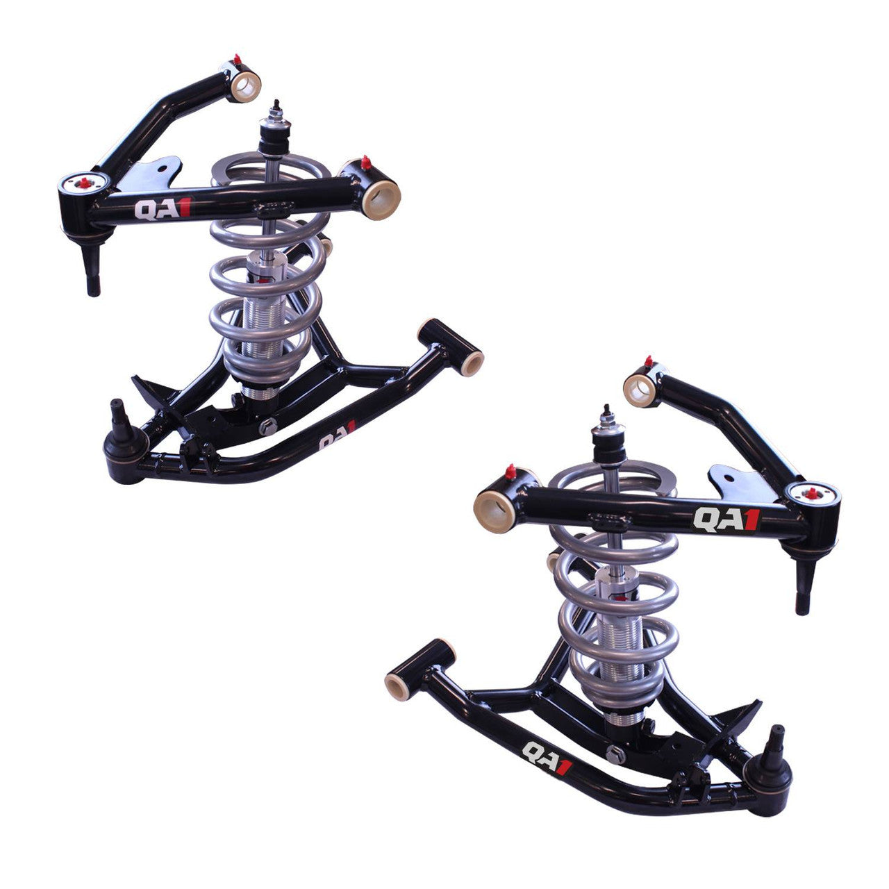 Coilover Conversion Kit - Upper / Lower - Tubular - Adjustable - 550 lb/in Spring Rate - Steel - Black Paint - Chevy C1500 1988-98 - Kit