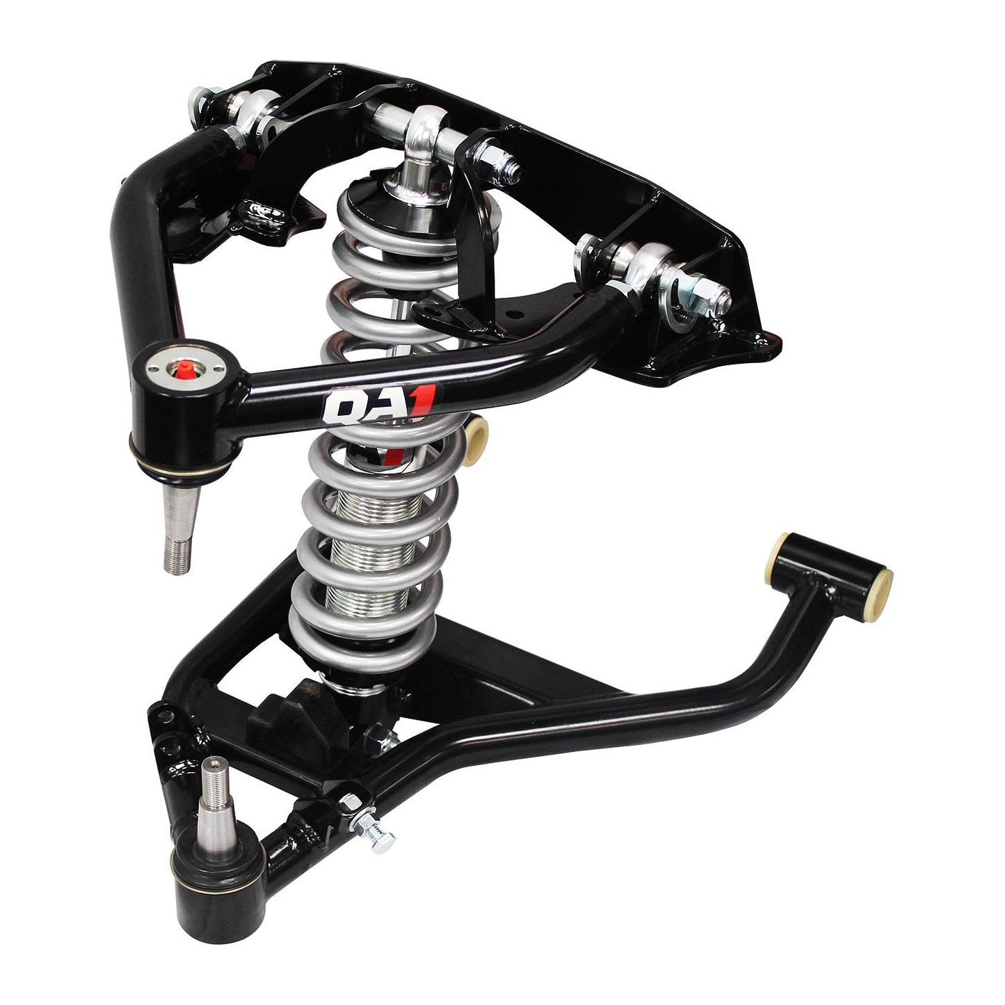 Coilover Conversion Kit - Upper / Lower - Tubular - Adjustable - 600 lb/in Spring Rate - Steel - Black Paint - Chevy C1500 1988-98 - Kit