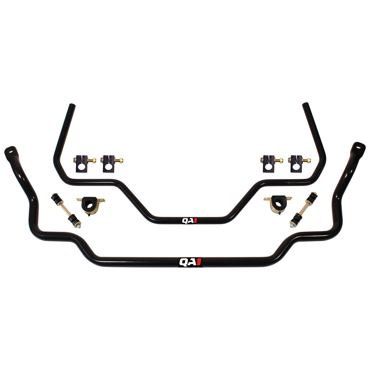 Sway Bar - Front / Rear - Bolt-On - Greasable Graphite / Polyurethane Bushings - Steel - Black Powder Coat - GM A-Body 1964-72 - Kit