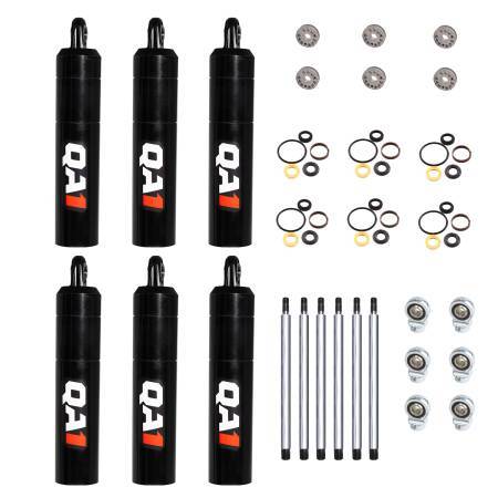 Shock - 5Q Series - Twintube - Rebuildable - 7 in Travel - 2.062 in OD - Dry Valve - Steel - Black Zinc Oxide - Set of 6