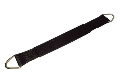 Axle Strap - 2 in Wide - 2 ft Long - D-Rings - Sleeved - Nylon - Black - Each