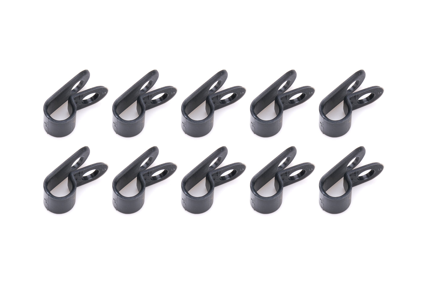 Line Clamp - Adel - 1/4 in ID - Nylon - Black - Set of 10