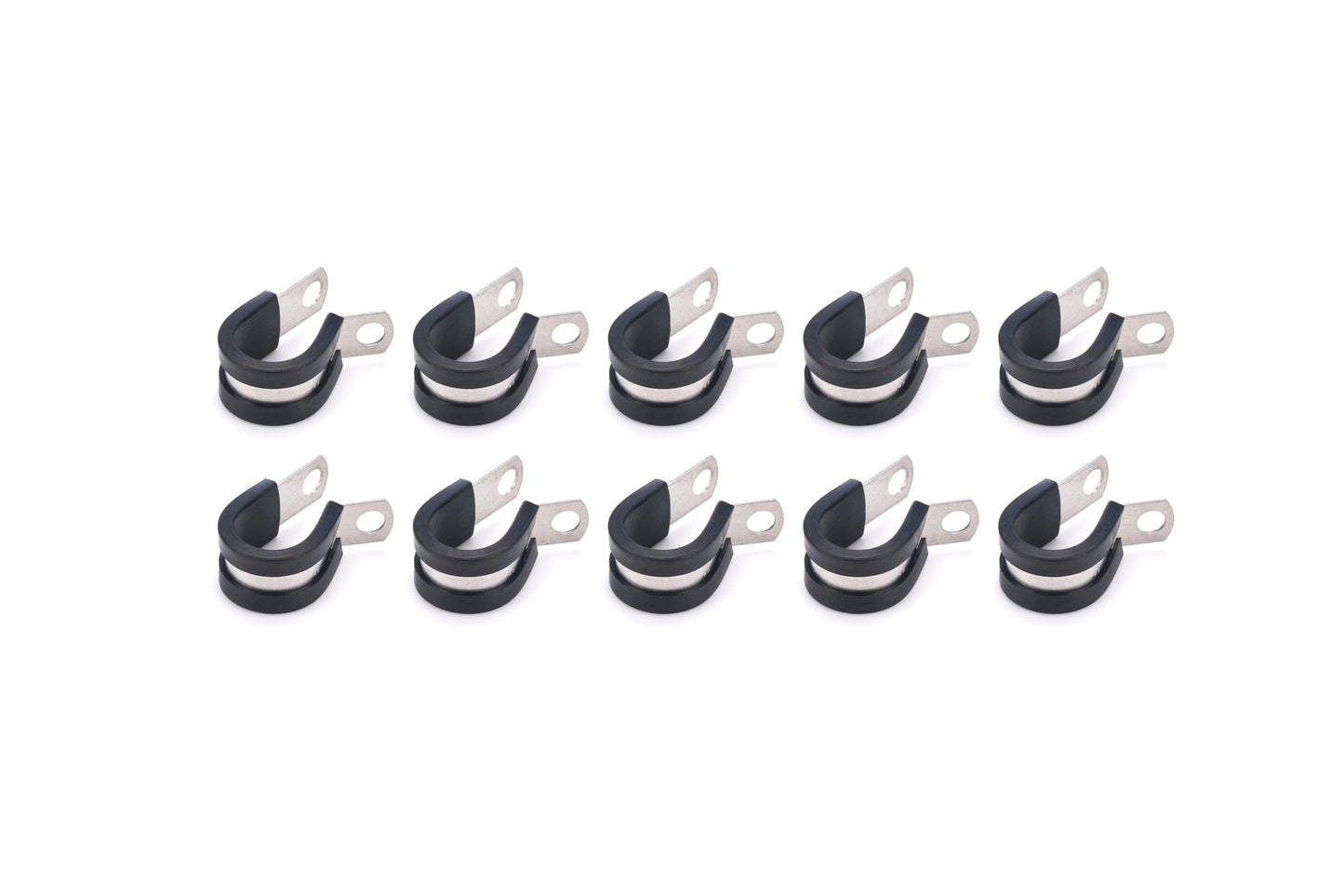 Line Clamp - Adel - 5/8 in ID - Rubber Lining - Aluminum - Set of 10