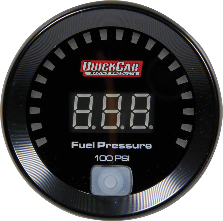 Fuel Pressure Gauge - 0-100 psi - Electric - Digital - 2-1/16 in Diameter - Black Face - Each