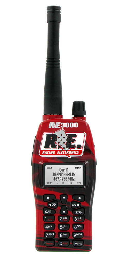 Radio Receiver - Over-the-Air Programming - LCD Screen - 440 Channels - Plastic - Red - Each