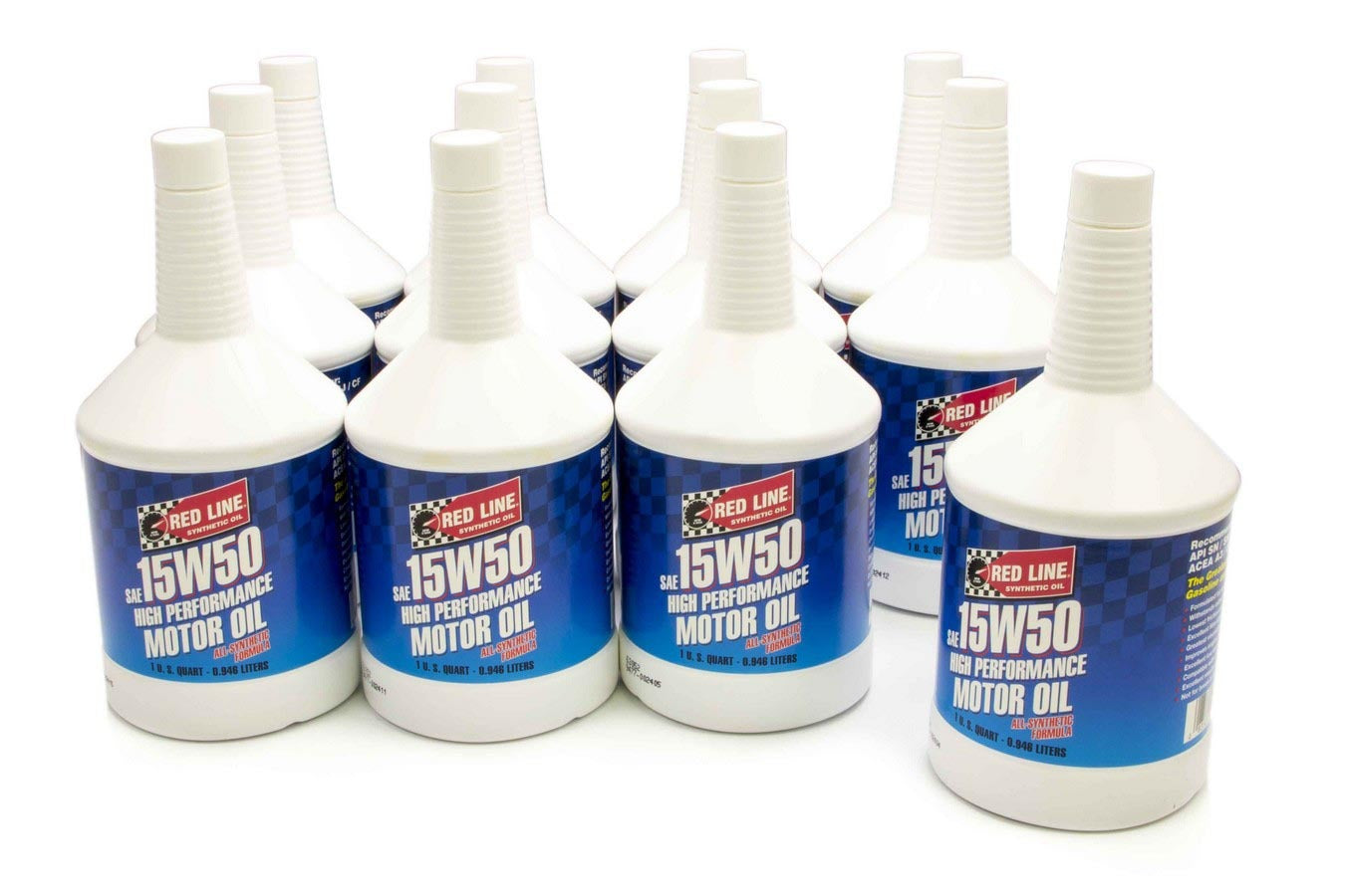 Motor Oil - High Performance - High Zinc - 15W50 - Synthetic - 1 qt Bottle - Set of 12