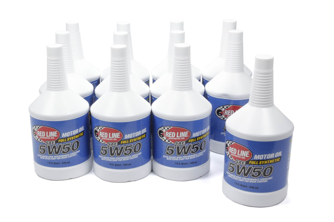 Motor Oil - High Performance - High Zinc - 5W50 - Synthetic - 1 qt Bottle - Set of 12