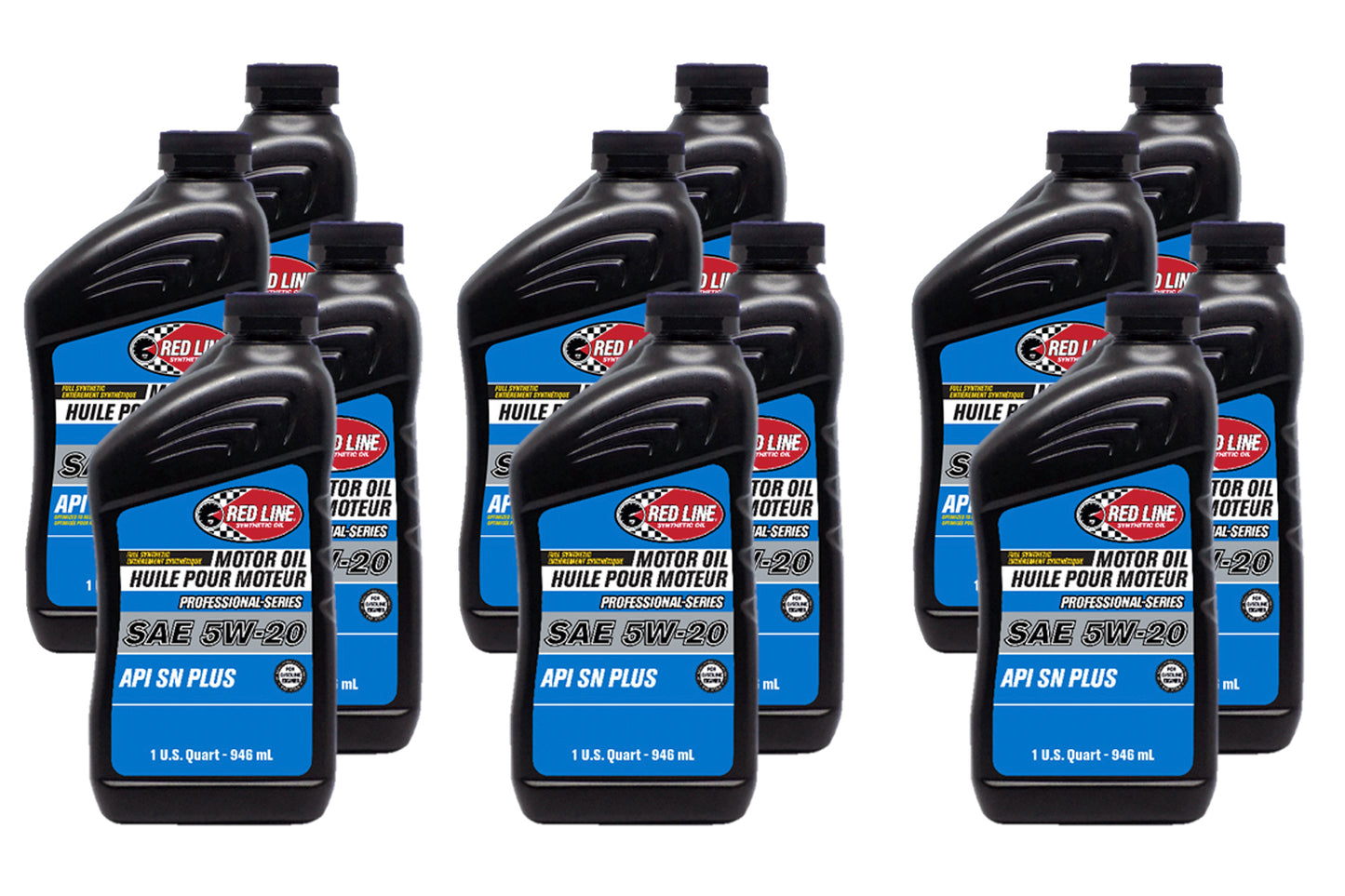 Motor Oil - Professional Series - 5W20 - Synthetic - 1 qt Bottle - Set of 12