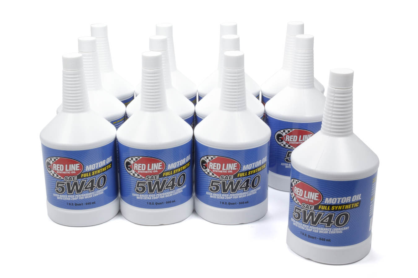 Motor Oil - High Performance - High Zinc - 5W40 - Synthetic - 1 qt Bottle - Set of 12