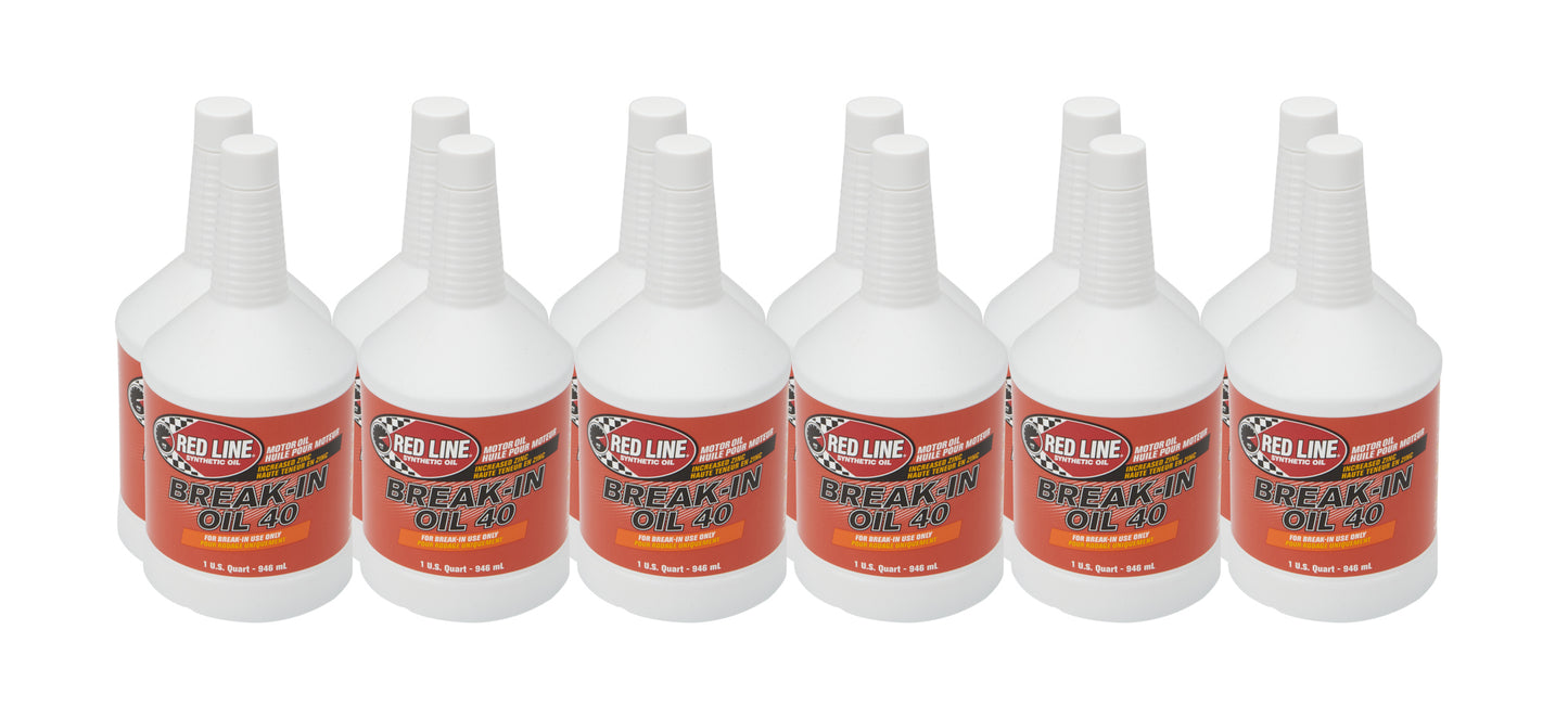Motor Oil - Break-In Oil 40 - High Zinc - 40W - Conventional - 1 qt Bottle - Set of 12