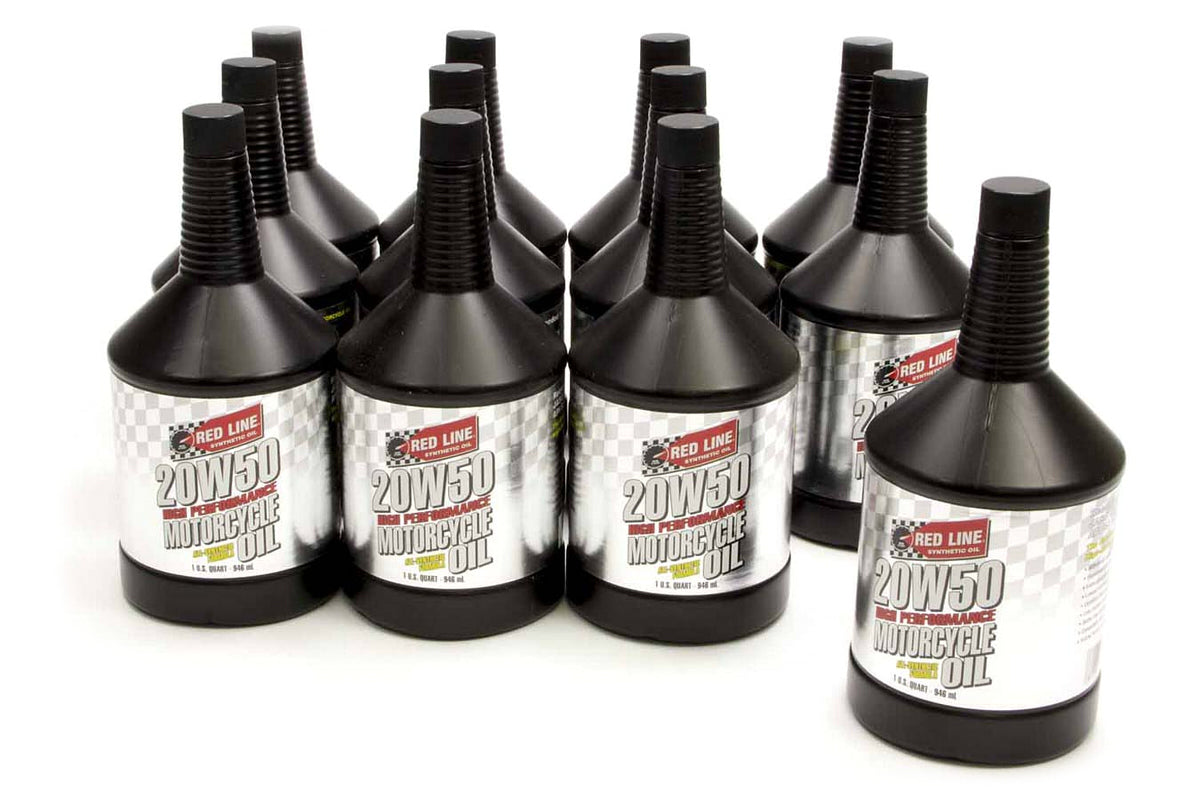 Motor Oil - 20W50 - Synthetic - 1 qt Bottle - Motorcycle - Set of 12