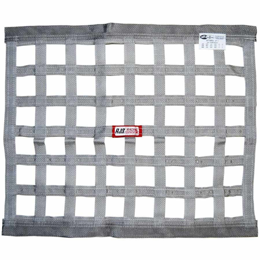 Window Net - SFI 27.1 - 1 in Webbing - 18 x 24 in Rectangle - Gray - Each